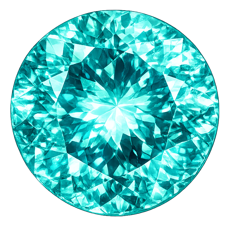 Pierre Secondaire: Tourmaline Paraiba de synthèse